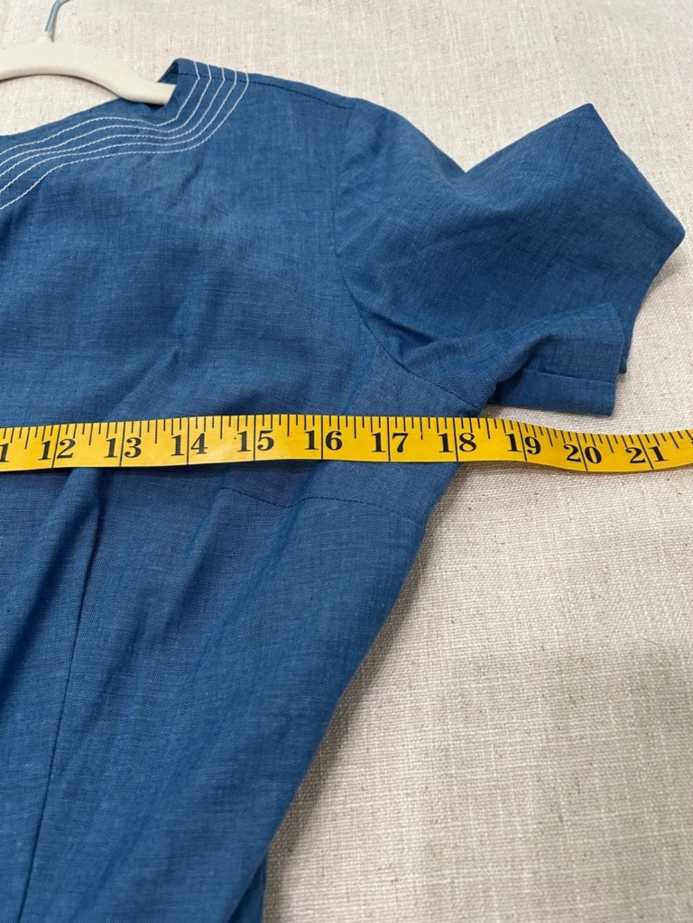 Vintage Dixie Deb Dress Women’s Handmade? Denim Blue Dress Western Full Skirt - Picture 10 of 16